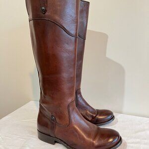 Frye Melissa Button Boots Cognac Size 6